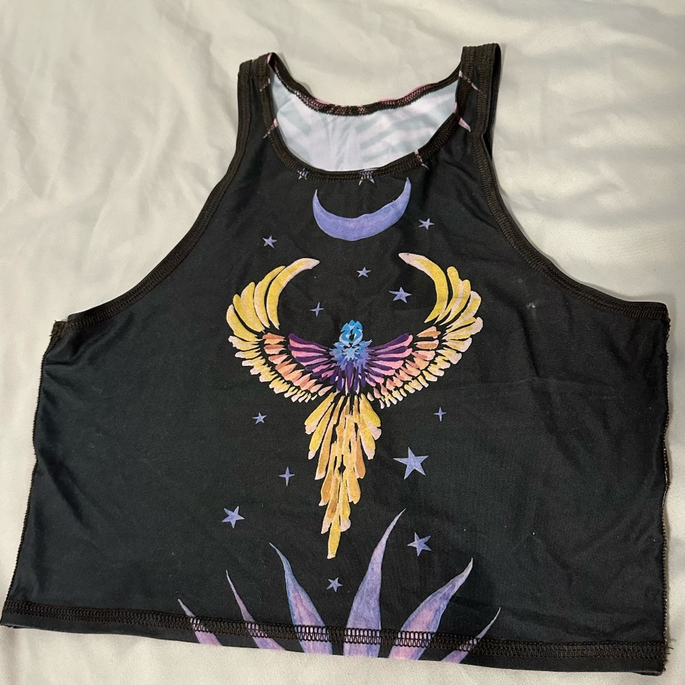 Form Fitted Unique Cropped Tank
